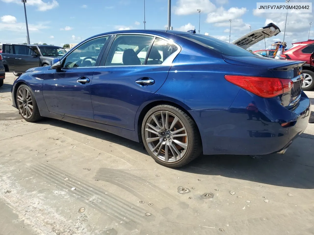 2016 Infiniti Q50 Red Sport 400 VIN: JN1FV7AP7GM420442 Lot: 73882204