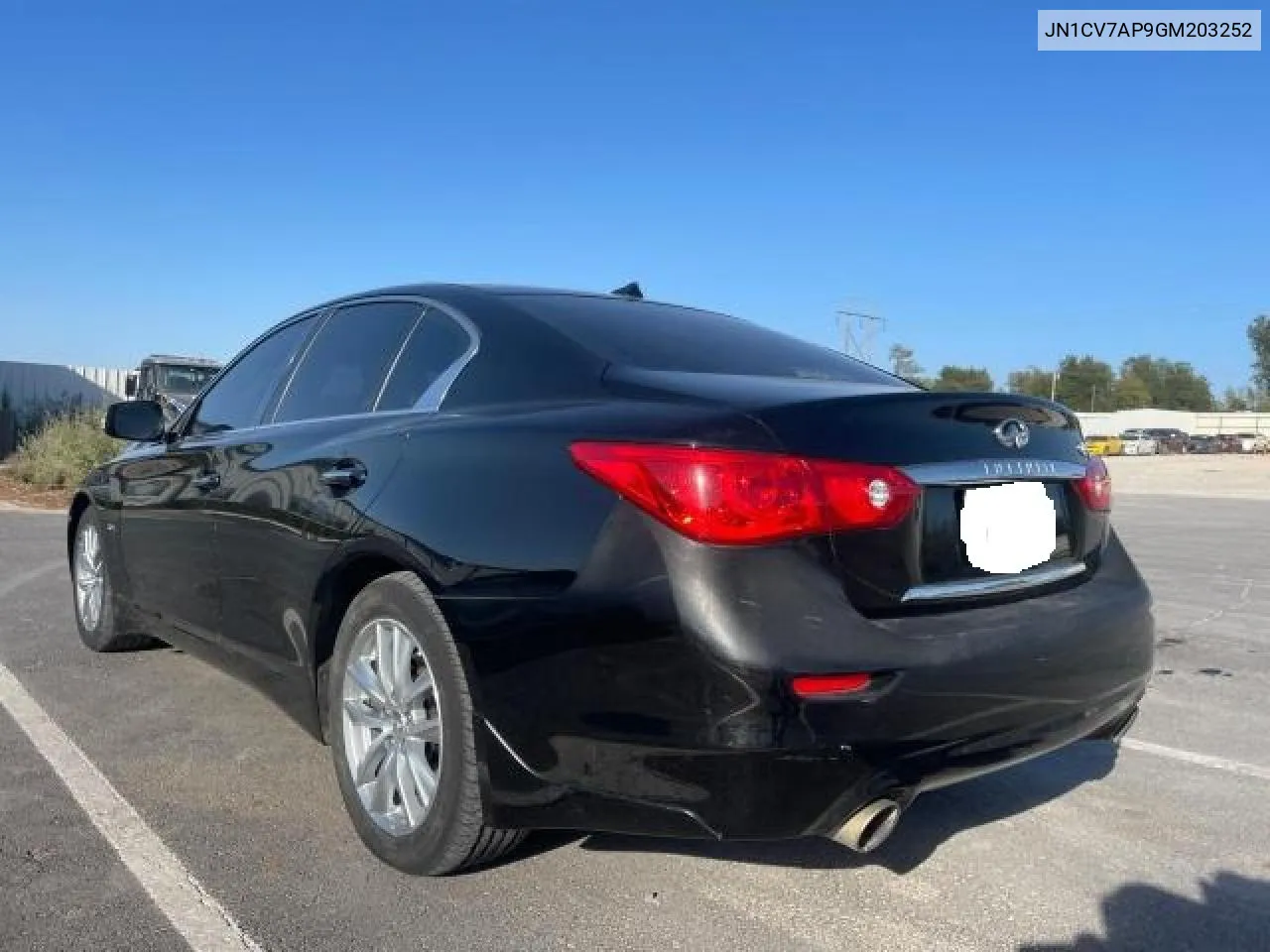 2016 Infiniti Q50 Base VIN: JN1CV7AP9GM203252 Lot: 74382804