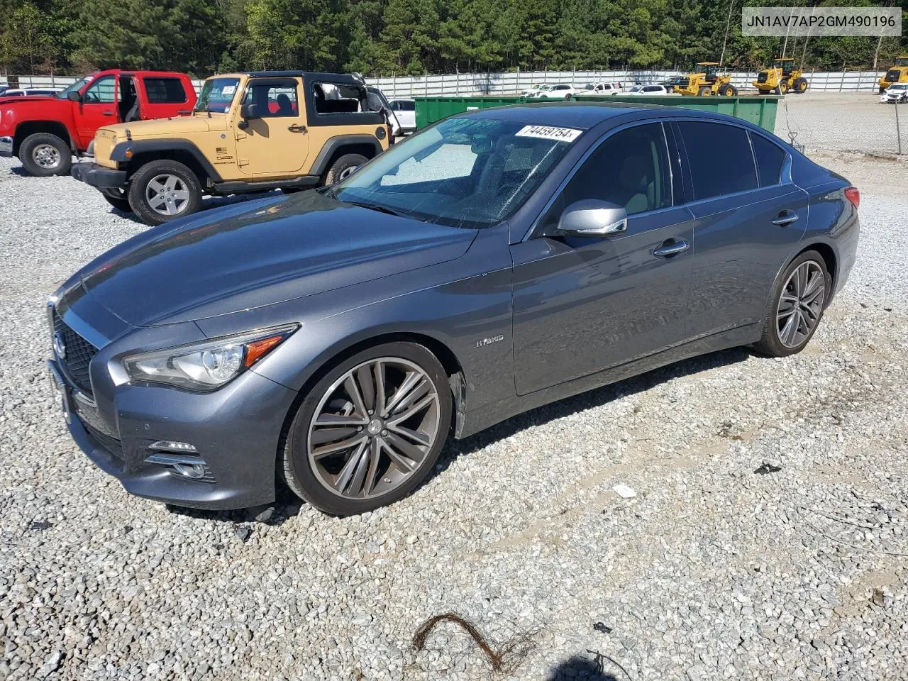 2016 Infiniti Q50 Hybrid VIN: JN1AV7AP2GM490196 Lot: 74459754