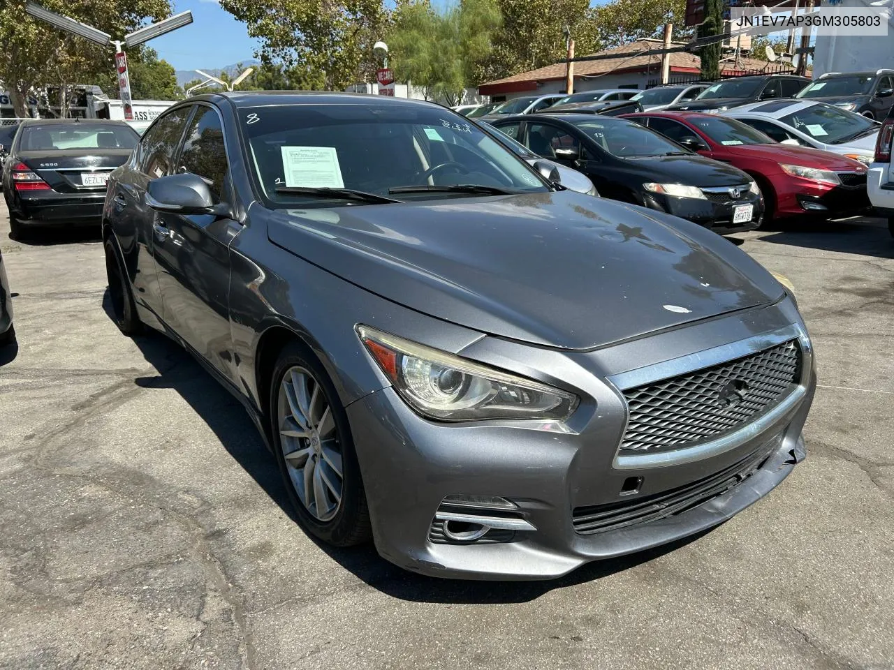 2016 Infiniti Q50 Premium VIN: JN1EV7AP3GM305803 Lot: 74637434