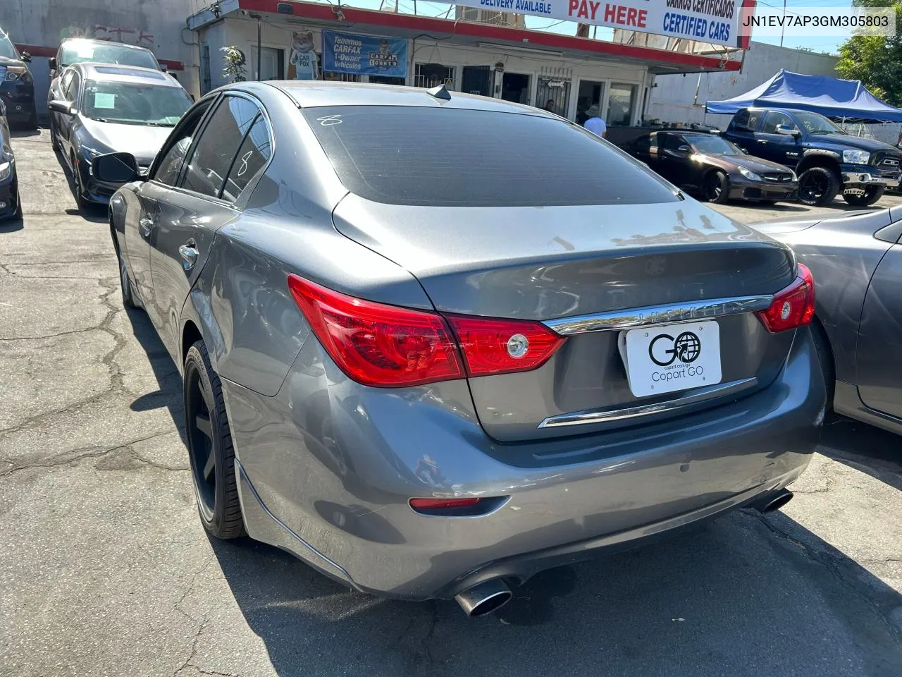 2016 Infiniti Q50 Premium VIN: JN1EV7AP3GM305803 Lot: 74637434