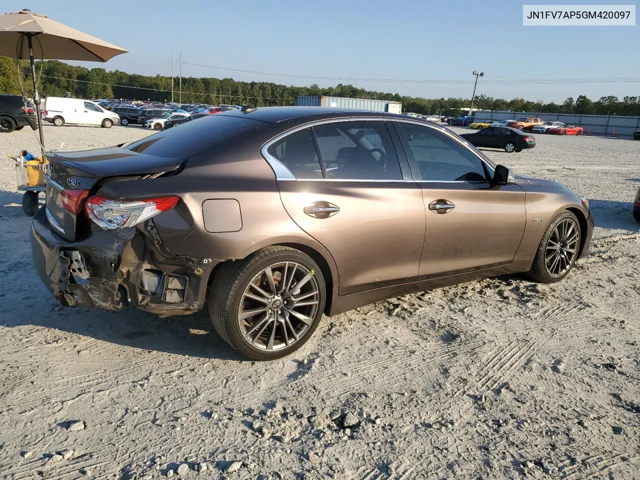 2016 Infiniti Q50 Red Sport 400 VIN: JN1FV7AP5GM420097 Lot: 74795574