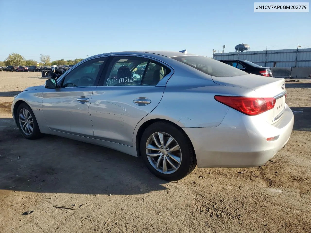 2016 Infiniti Q50 Base VIN: JN1CV7AP0GM202779 Lot: 74938564