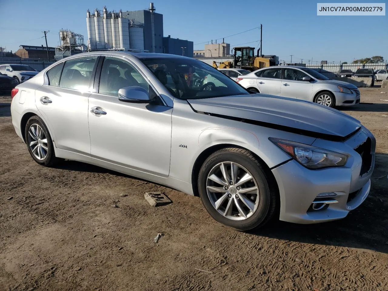 2016 Infiniti Q50 Base VIN: JN1CV7AP0GM202779 Lot: 74938564