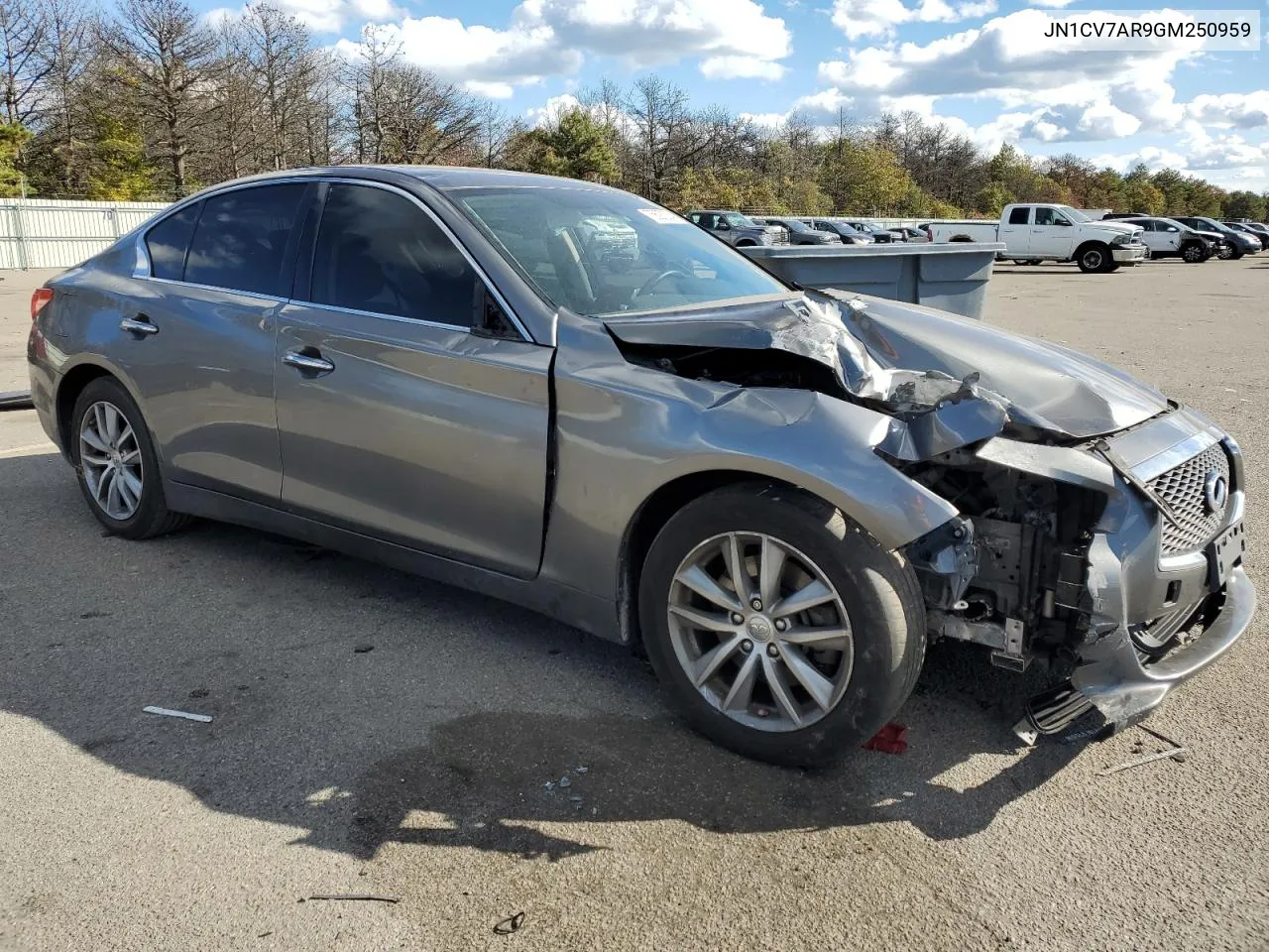 2016 Infiniti Q50 Base VIN: JN1CV7AR9GM250959 Lot: 75697254