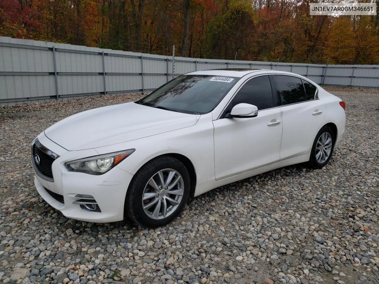 2016 Infiniti Q50 Premium VIN: JN1EV7AR0GM346651 Lot: 76044484