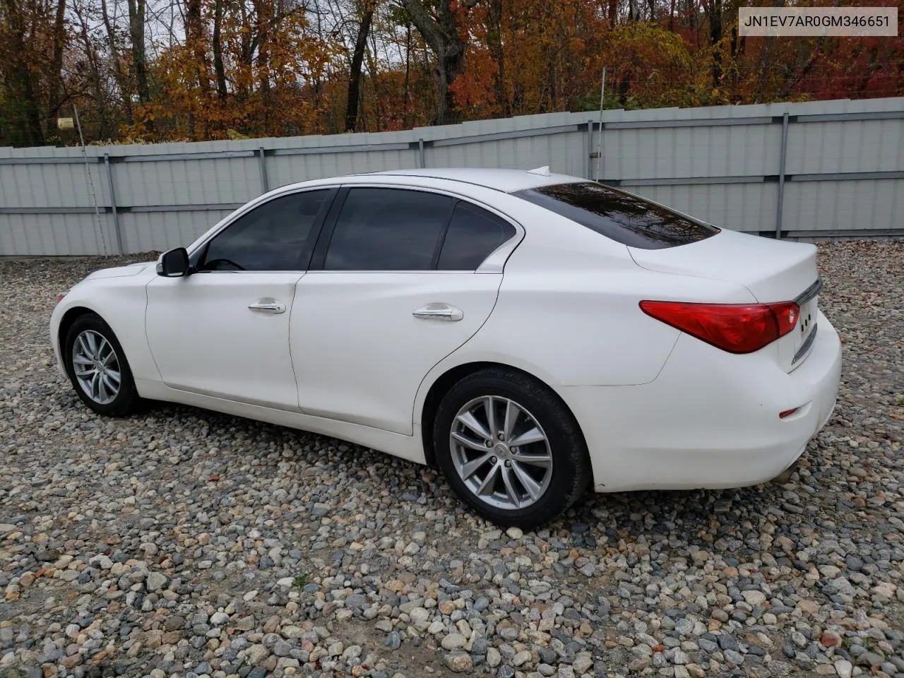 2016 Infiniti Q50 Premium VIN: JN1EV7AR0GM346651 Lot: 76044484