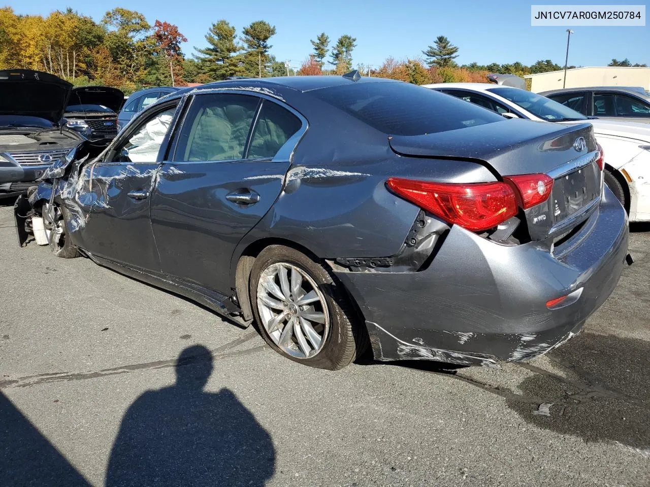 2016 Infiniti Q50 Base VIN: JN1CV7AR0GM250784 Lot: 76344624