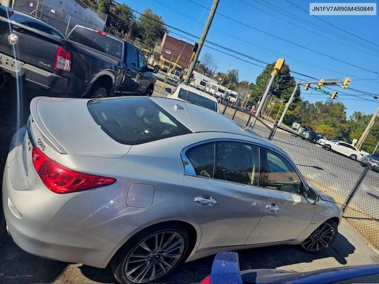 2016 Infiniti Q50 Red Sport 400 VIN: JN1FV7AR9GM450849 Lot: 76595374