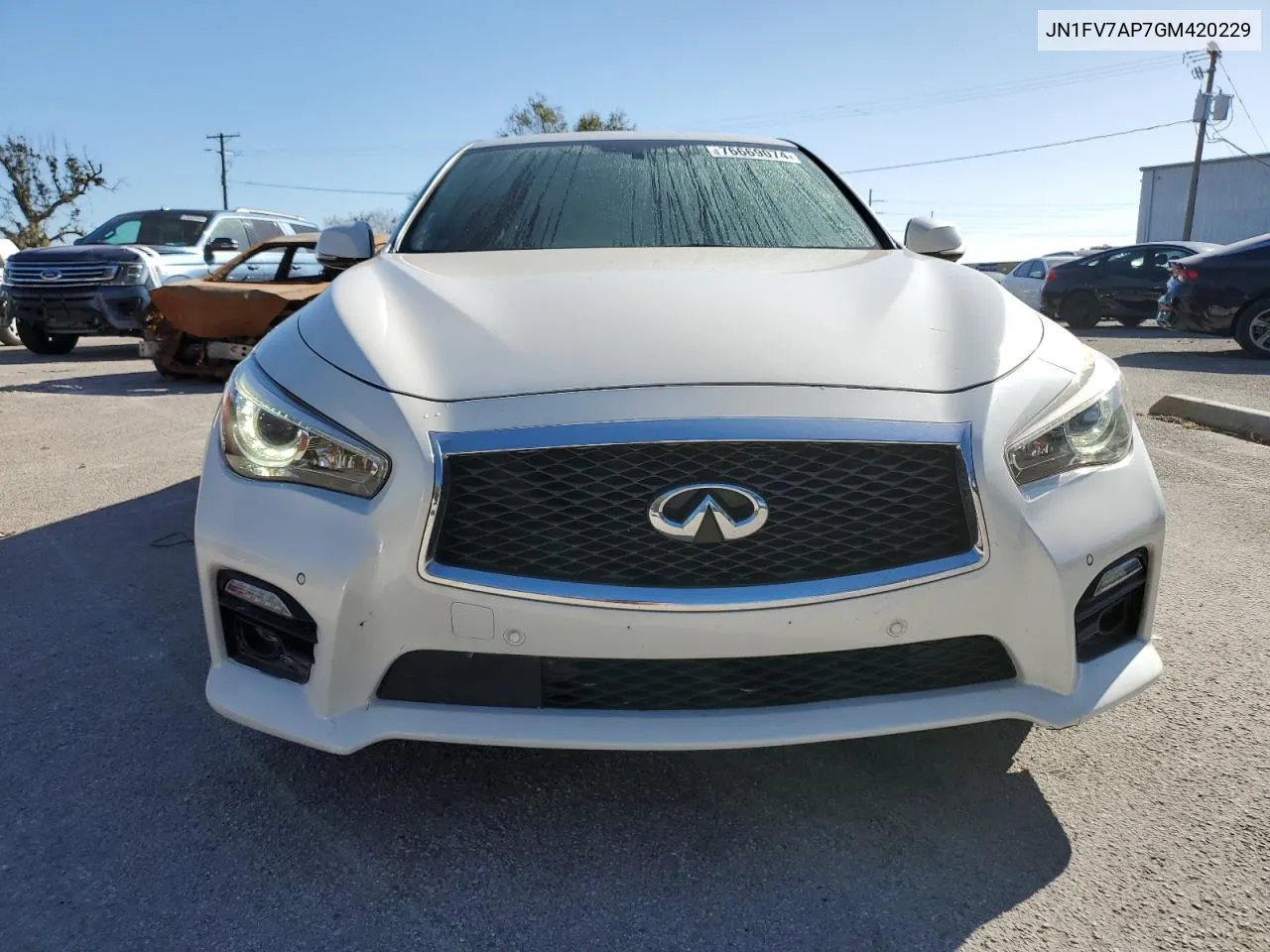 2016 Infiniti Q50 Red Sport 400 VIN: JN1FV7AP7GM420229 Lot: 76669074