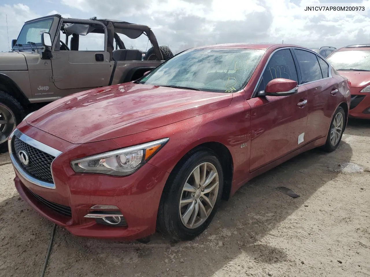 2016 Infiniti Q50 Base VIN: JN1CV7AP8GM200973 Lot: 76875604