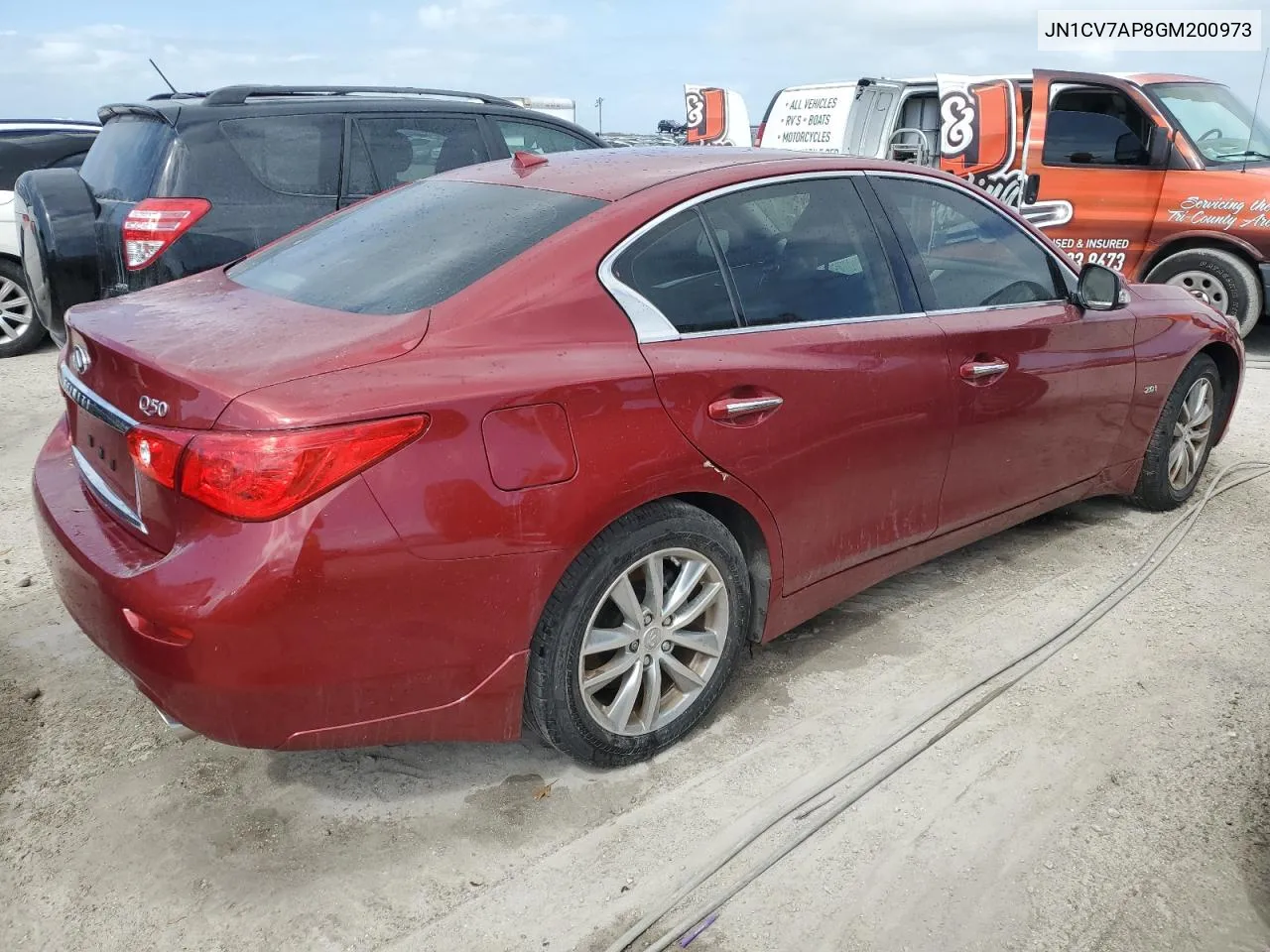 2016 Infiniti Q50 Base VIN: JN1CV7AP8GM200973 Lot: 76875604