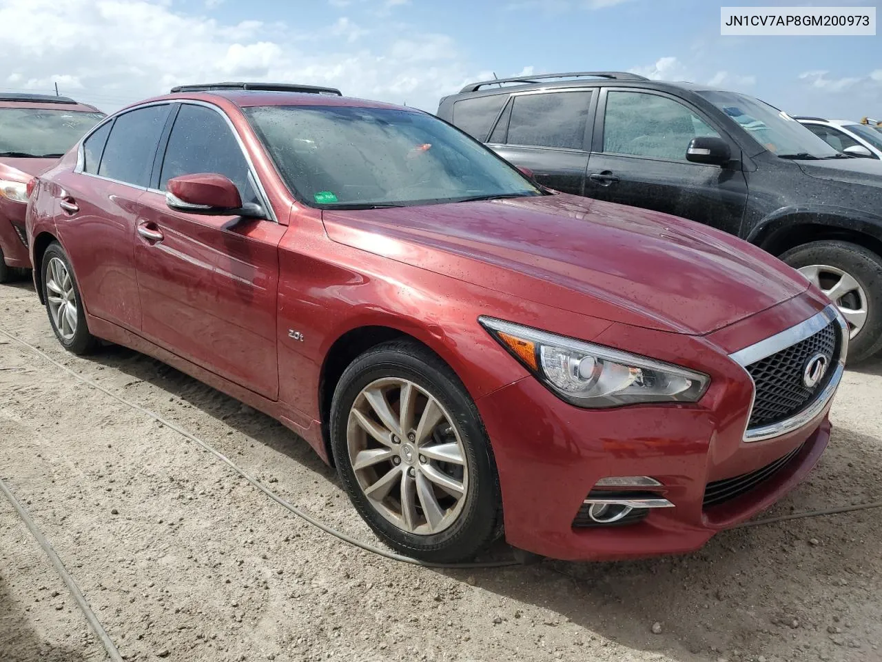 2016 Infiniti Q50 Base VIN: JN1CV7AP8GM200973 Lot: 76875604