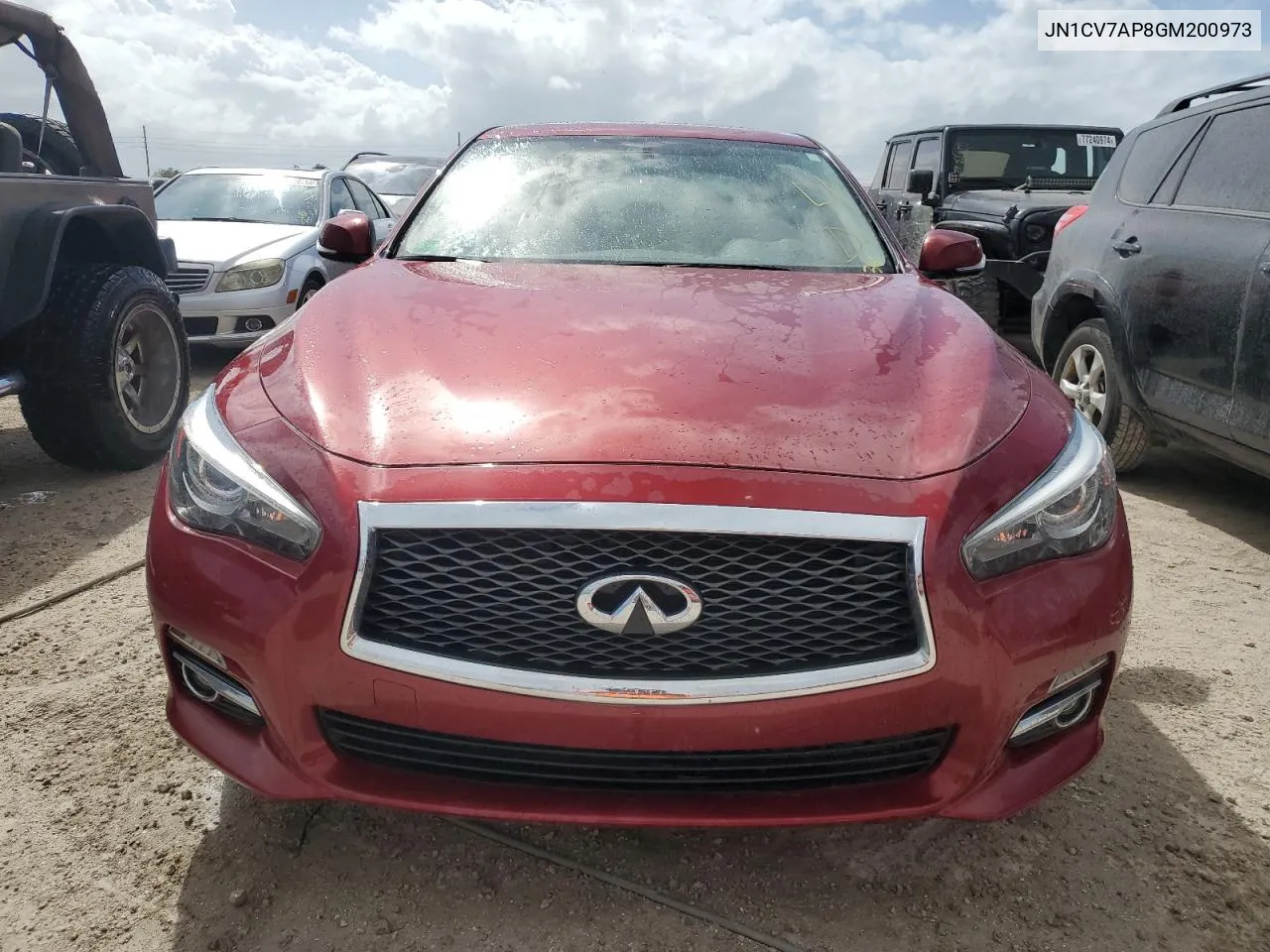 2016 Infiniti Q50 Base VIN: JN1CV7AP8GM200973 Lot: 76875604