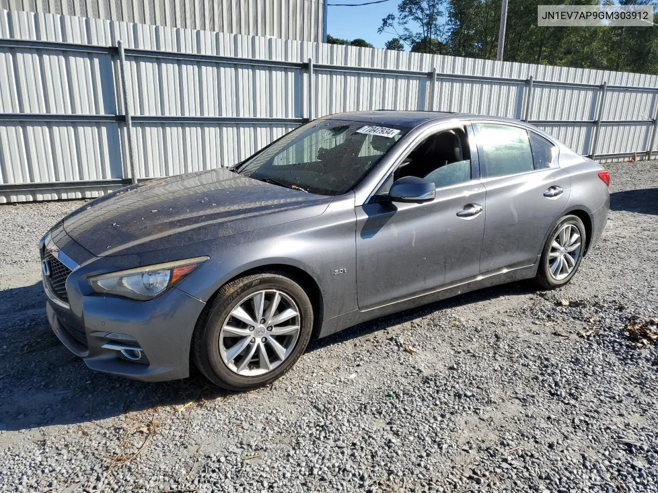 2016 Infiniti Q50 Premium VIN: JN1EV7AP9GM303912 Lot: 77047934