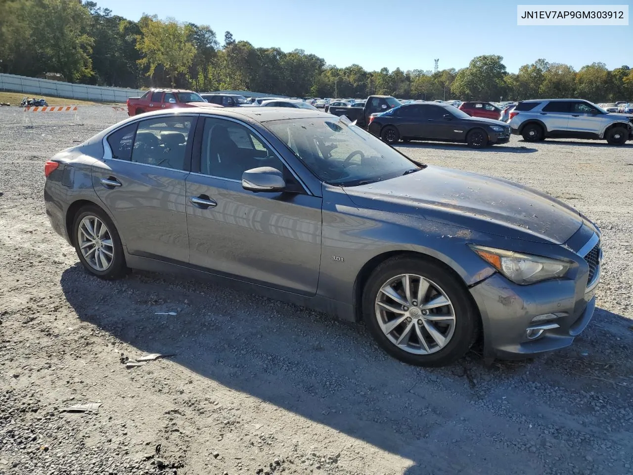 2016 Infiniti Q50 Premium VIN: JN1EV7AP9GM303912 Lot: 77047934