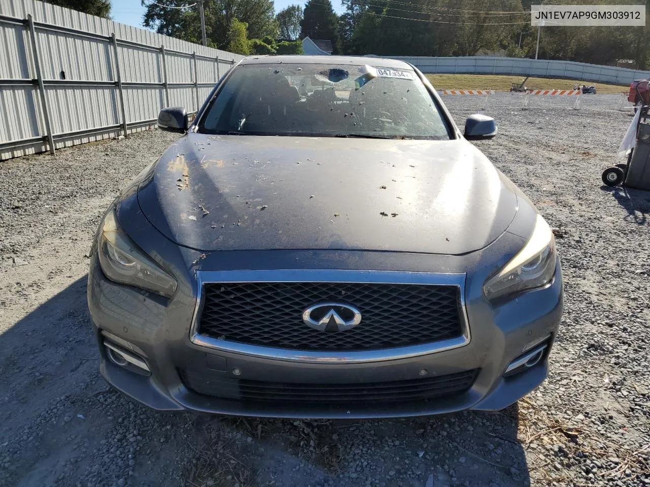 2016 Infiniti Q50 Premium VIN: JN1EV7AP9GM303912 Lot: 77047934