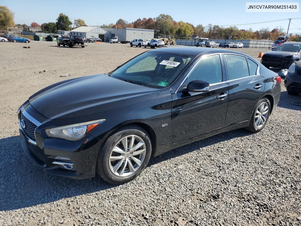 2016 Infiniti Q50 Base VIN: JN1CV7AR9GM251433 Lot: 77169894