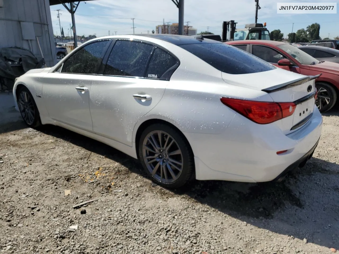 2016 Infiniti Q50 Red Sport 400 VIN: JN1FV7AP2GM420977 Lot: 77212594