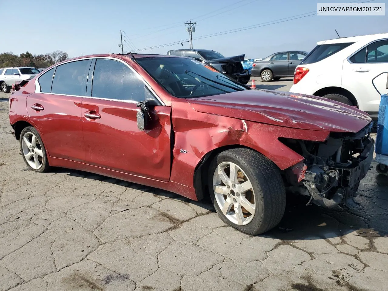 2016 Infiniti Q50 Base VIN: JN1CV7AP8GM201721 Lot: 77226514