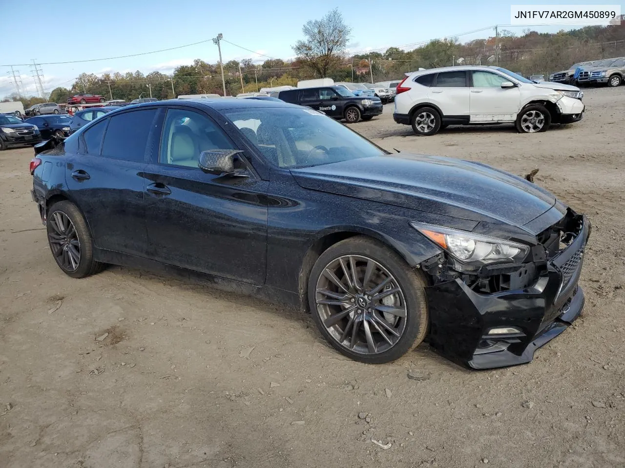 2016 Infiniti Q50 Red Sport 400 VIN: JN1FV7AR2GM450899 Lot: 78780384