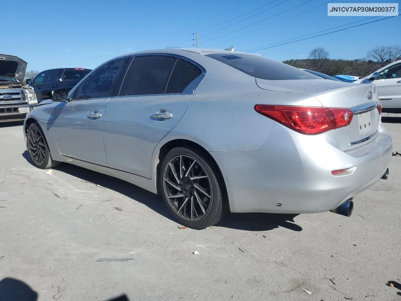 2016 Infiniti Q50 Base VIN: JN1CV7AP3GM200377 Lot: 80121754