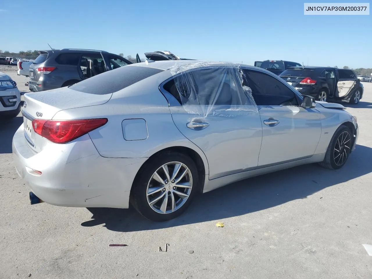 2016 Infiniti Q50 Base VIN: JN1CV7AP3GM200377 Lot: 80121754