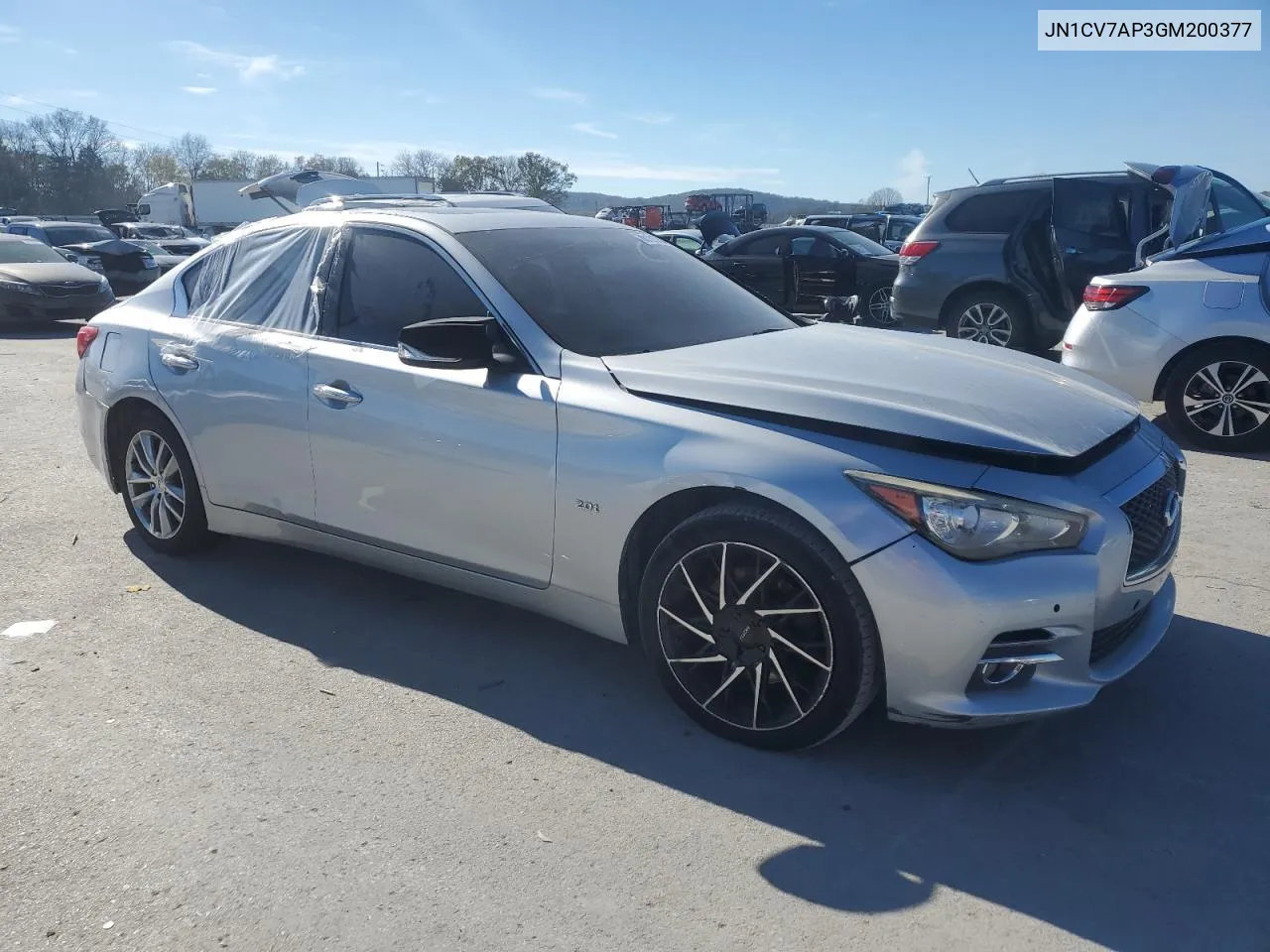 2016 Infiniti Q50 Base VIN: JN1CV7AP3GM200377 Lot: 80121754