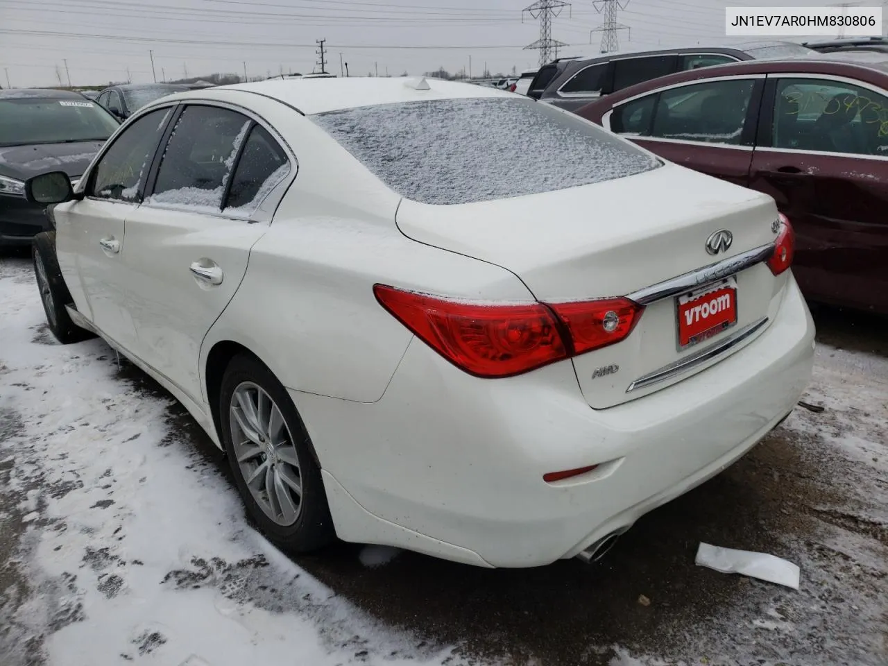 2017 Infiniti Q50 Premium VIN: JN1EV7AR0HM830806 Lot: 43343874