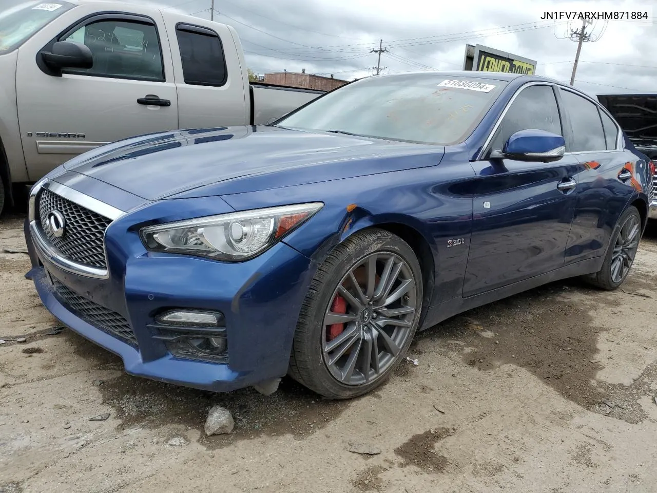 2017 Infiniti Q50 Red Sport 400 VIN: JN1FV7ARXHM871884 Lot: 51836094