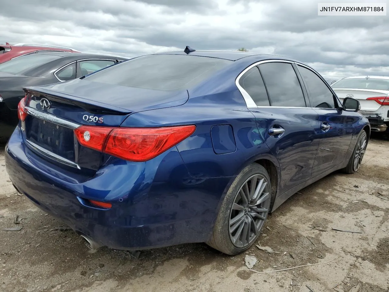 2017 Infiniti Q50 Red Sport 400 VIN: JN1FV7ARXHM871884 Lot: 51836094