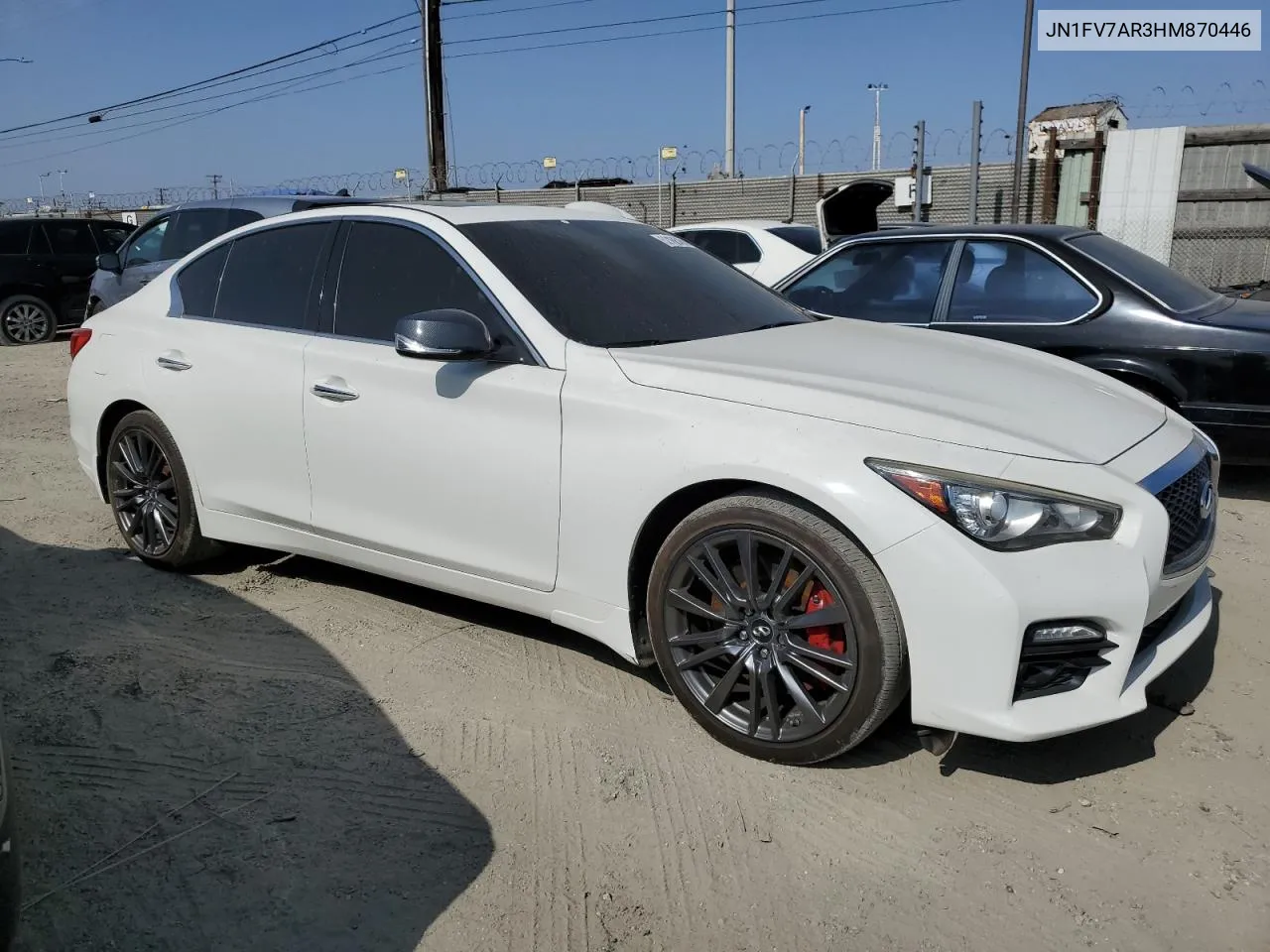 2017 Infiniti Q50 Red Sport 400 VIN: JN1FV7AR3HM870446 Lot: 52166484