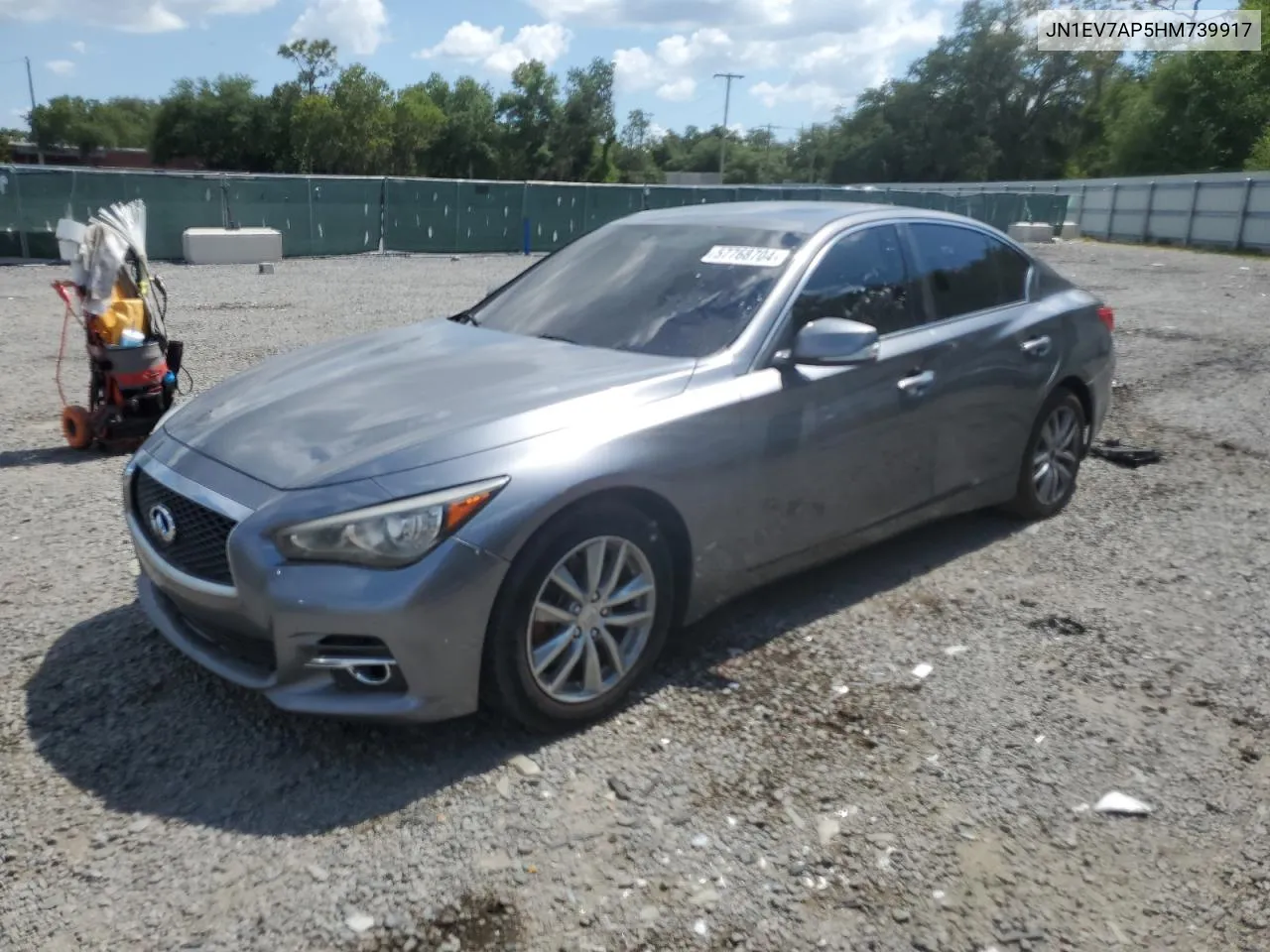 2017 Infiniti Q50 Premium VIN: JN1EV7AP5HM739917 Lot: 57768704