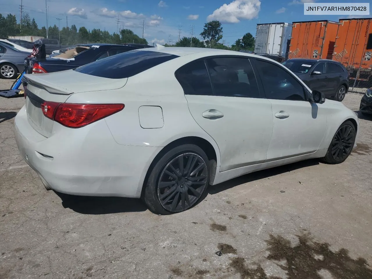 2017 Infiniti Q50 Red Sport 400 VIN: JN1FV7AR1HM870428 Lot: 59483234