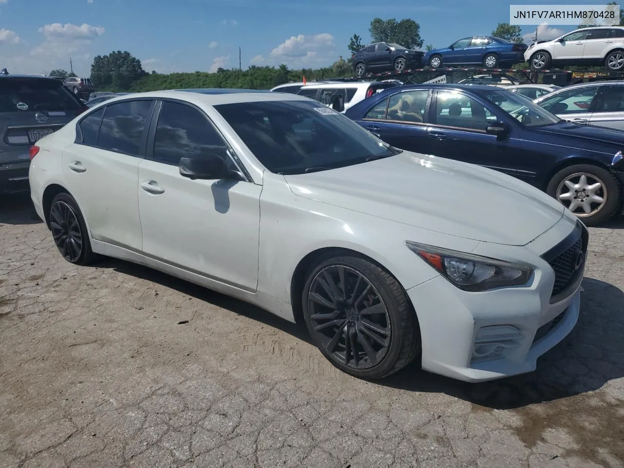 2017 Infiniti Q50 Red Sport 400 VIN: JN1FV7AR1HM870428 Lot: 59483234