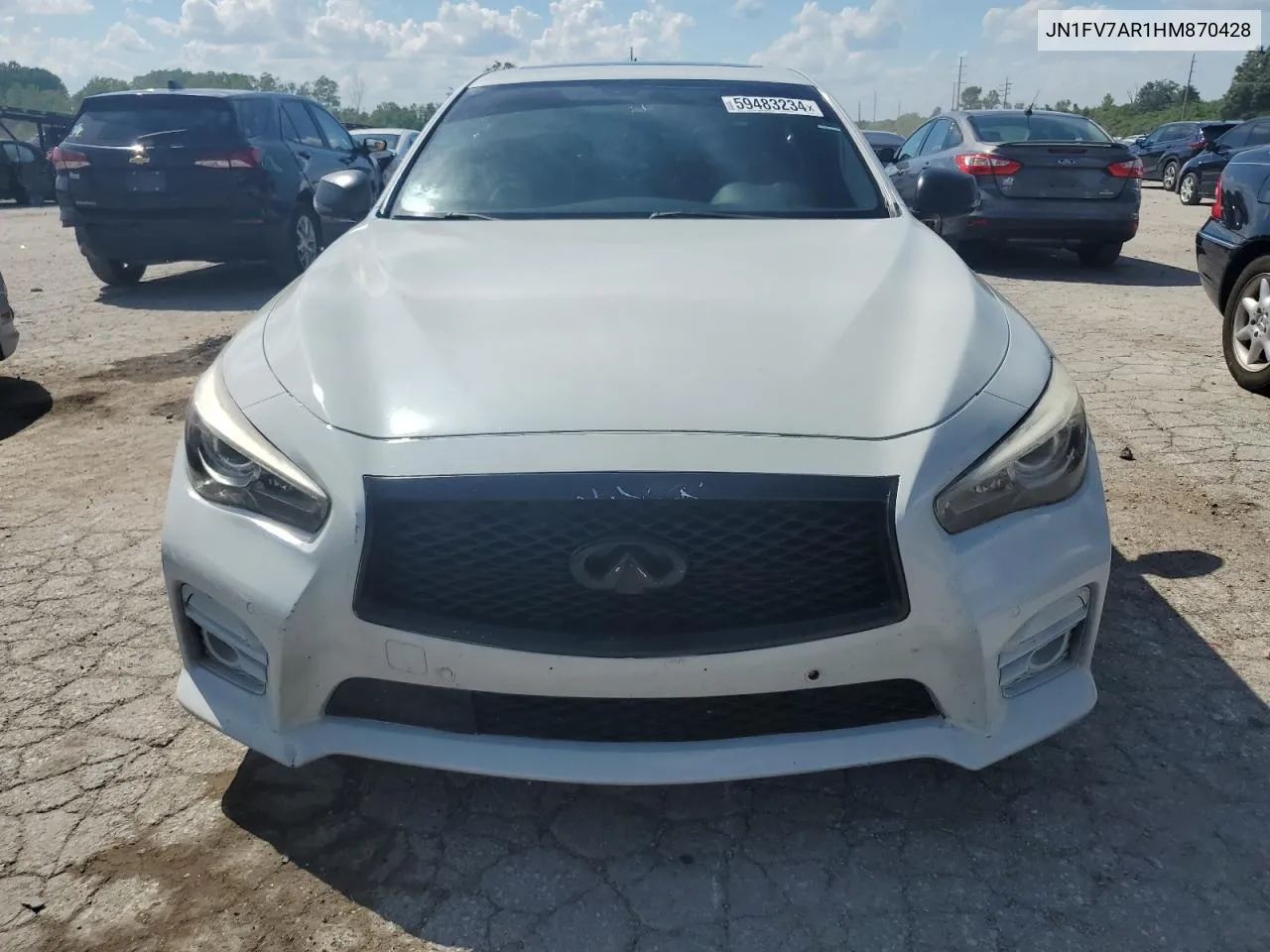 2017 Infiniti Q50 Red Sport 400 VIN: JN1FV7AR1HM870428 Lot: 59483234