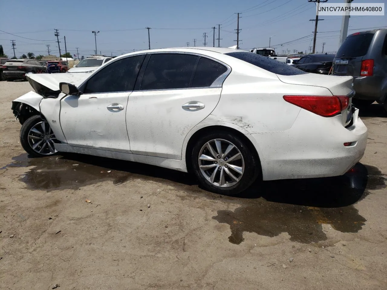 2017 Infiniti Q50 Base VIN: JN1CV7AP5HM640800 Lot: 59942724