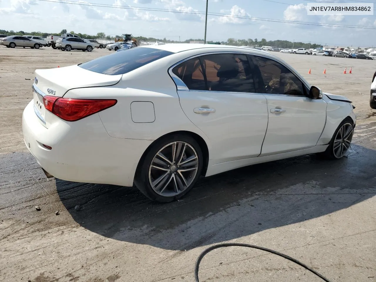 2017 Infiniti Q50 Premium VIN: JN1EV7AR8HM834862 Lot: 62843284