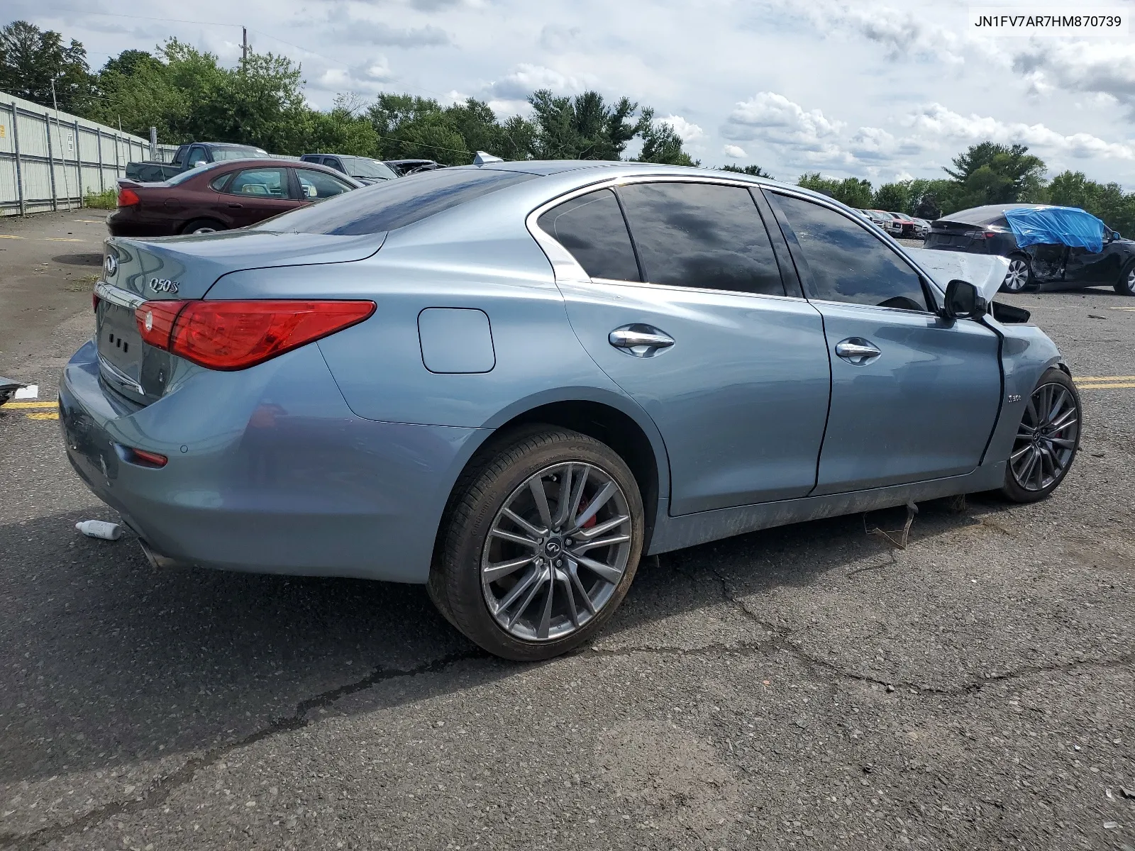 2017 Infiniti Q50 Red Sport 400 VIN: JN1FV7AR7HM870739 Lot: 64087314