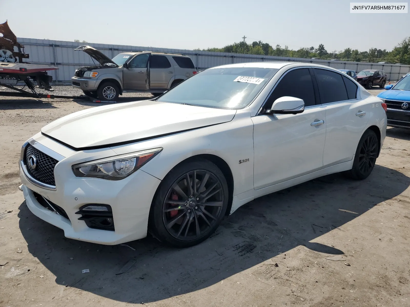 2017 Infiniti Q50 Red Sport 400 VIN: JN1FV7AR5HM871677 Lot: 67722284