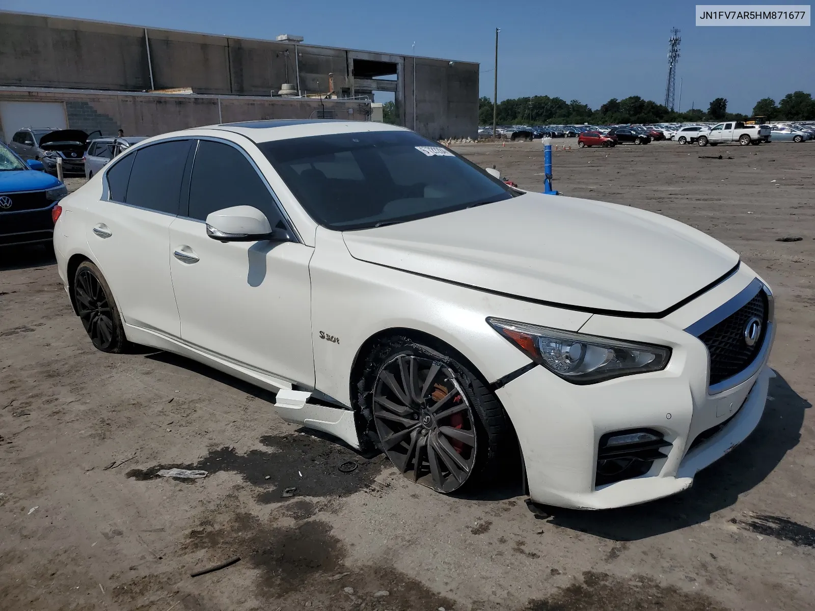 2017 Infiniti Q50 Red Sport 400 VIN: JN1FV7AR5HM871677 Lot: 67722284