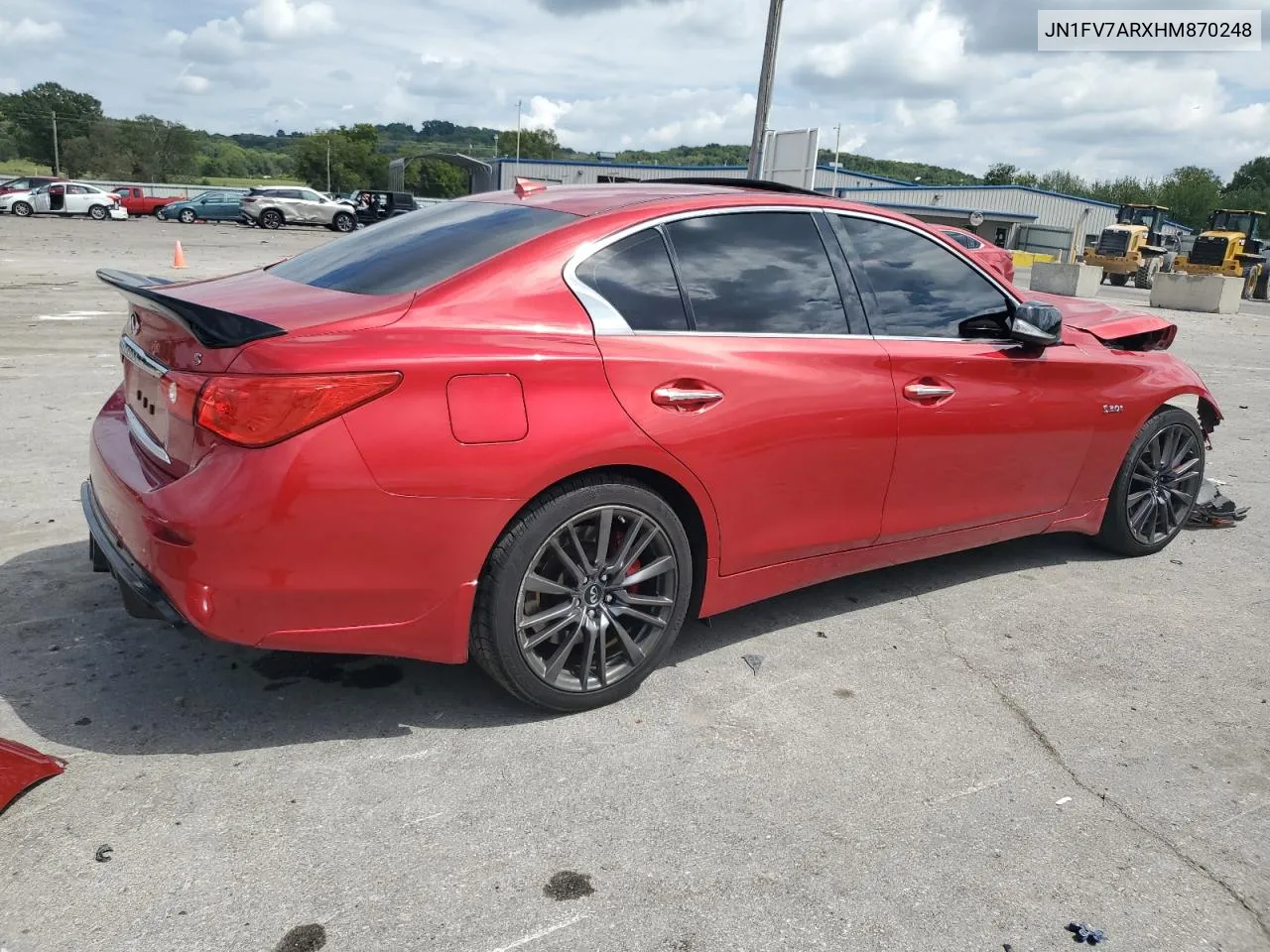 2017 Infiniti Q50 Red Sport 400 VIN: JN1FV7ARXHM870248 Lot: 68077354