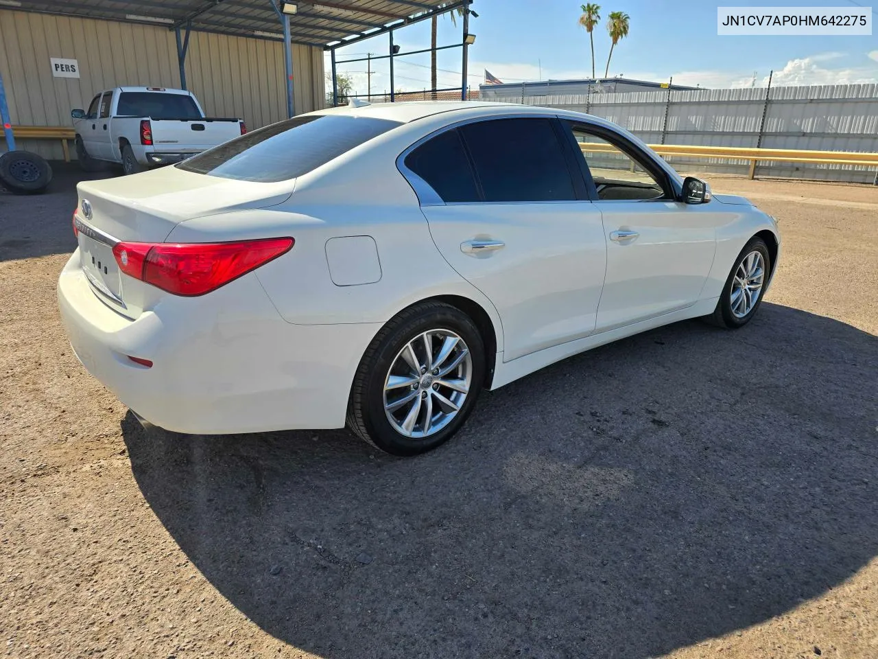 2017 Infiniti Q50 Base VIN: JN1CV7AP0HM642275 Lot: 69160274