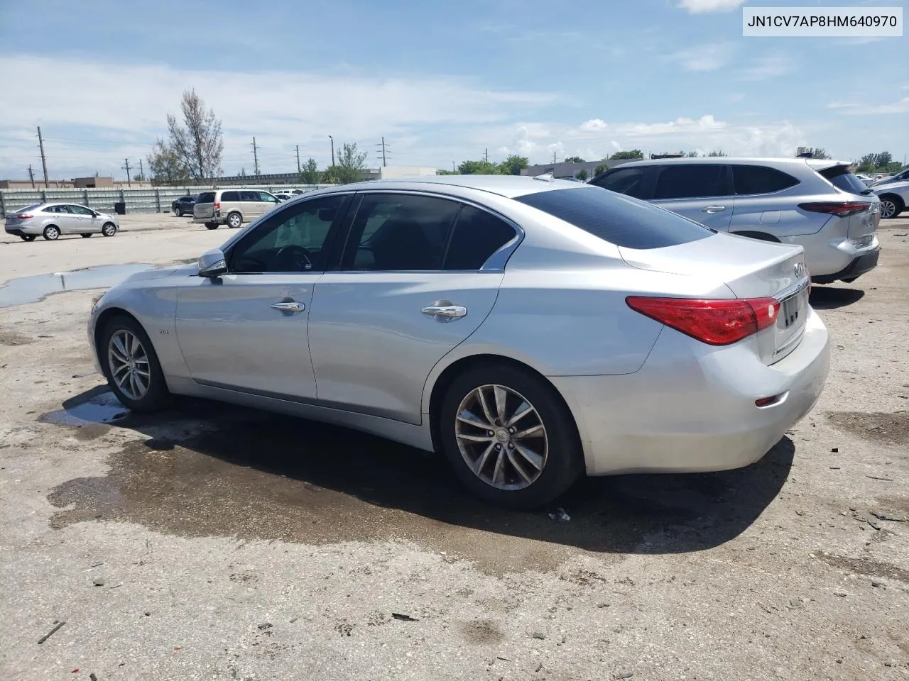 2017 Infiniti Q50 Base VIN: JN1CV7AP8HM640970 Lot: 69563454