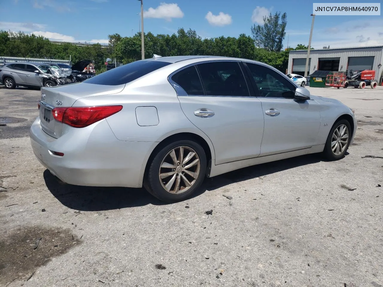 2017 Infiniti Q50 Base VIN: JN1CV7AP8HM640970 Lot: 69563454