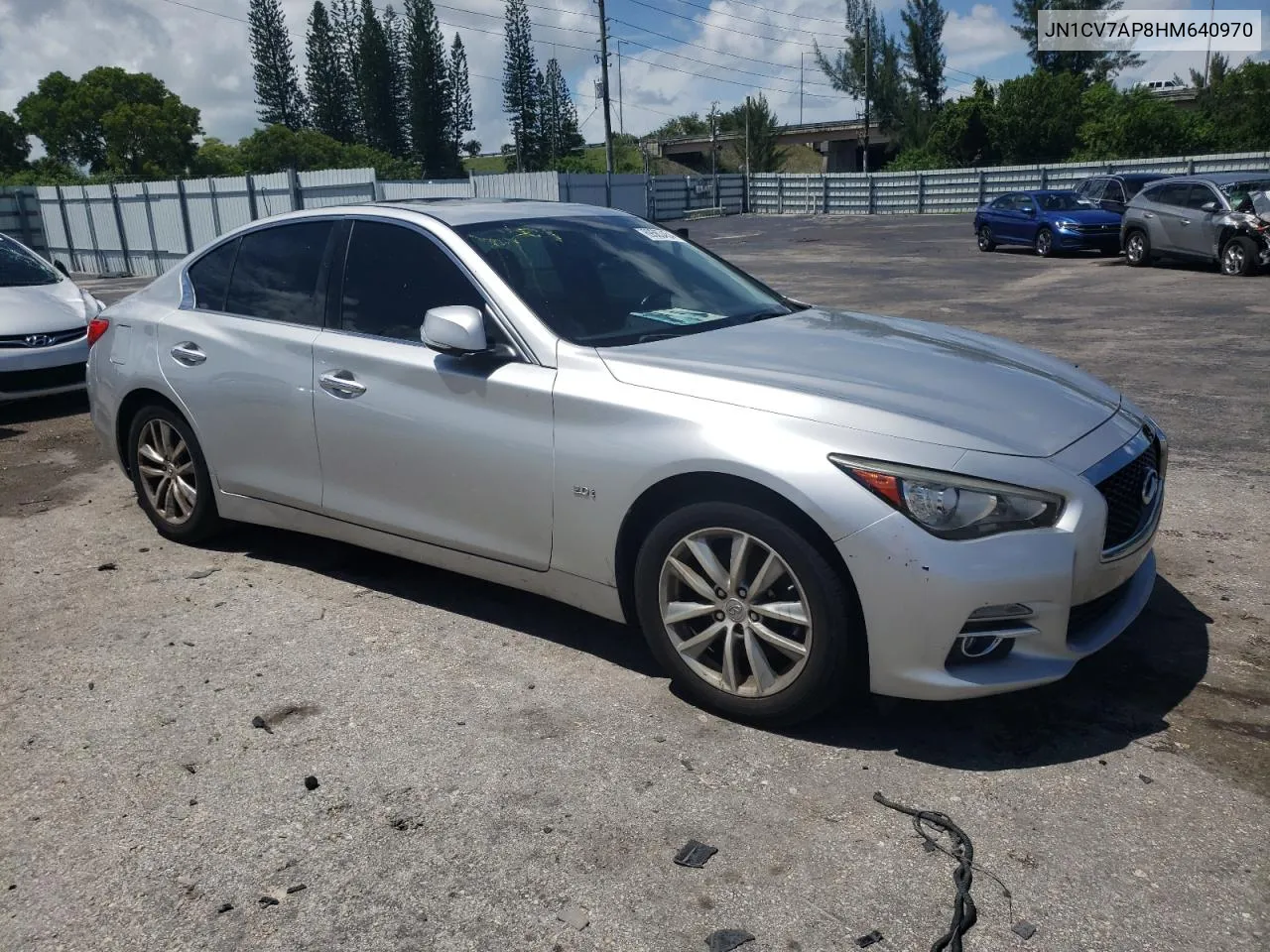 2017 Infiniti Q50 Base VIN: JN1CV7AP8HM640970 Lot: 69563454