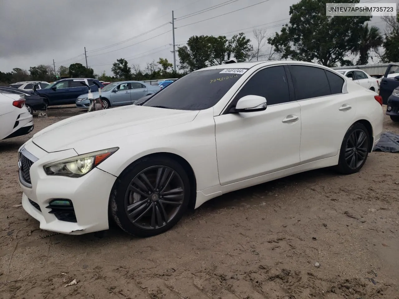 2017 Infiniti Q50 Premium VIN: JN1EV7AP5HM735723 Lot: 70481244