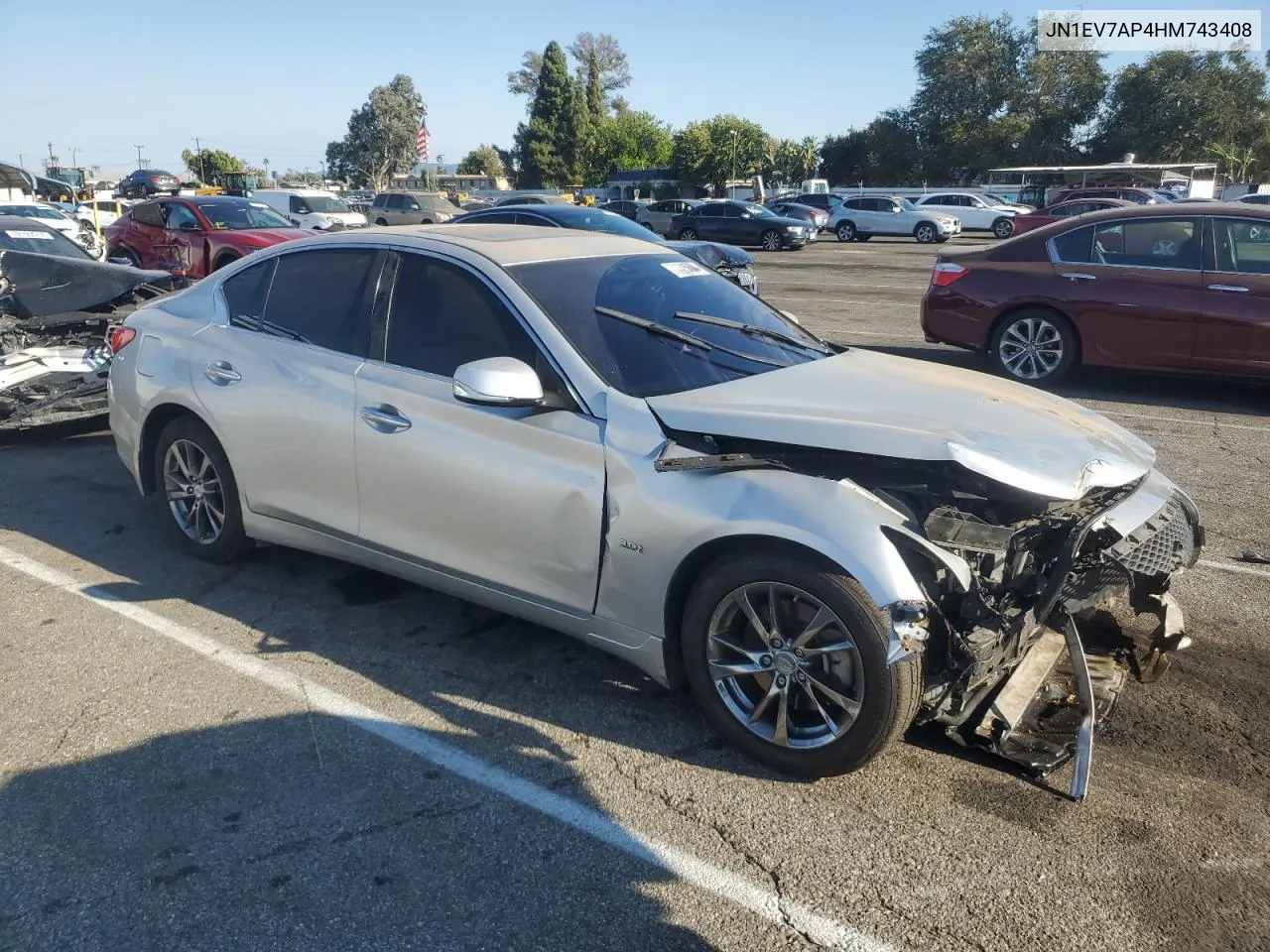 2017 Infiniti Q50 Premium VIN: JN1EV7AP4HM743408 Lot: 70625304