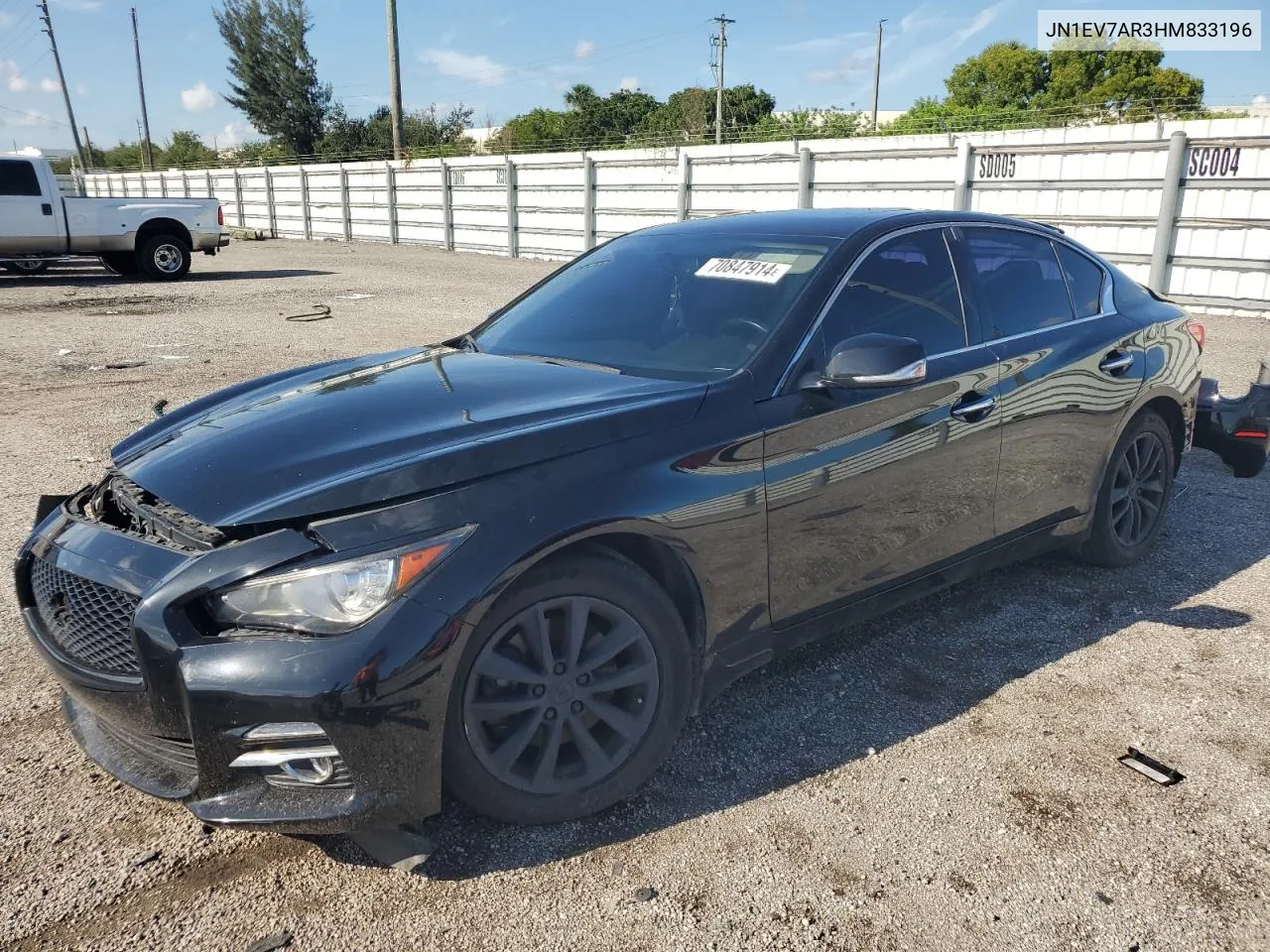 2017 Infiniti Q50 Premium VIN: JN1EV7AR3HM833196 Lot: 70847914