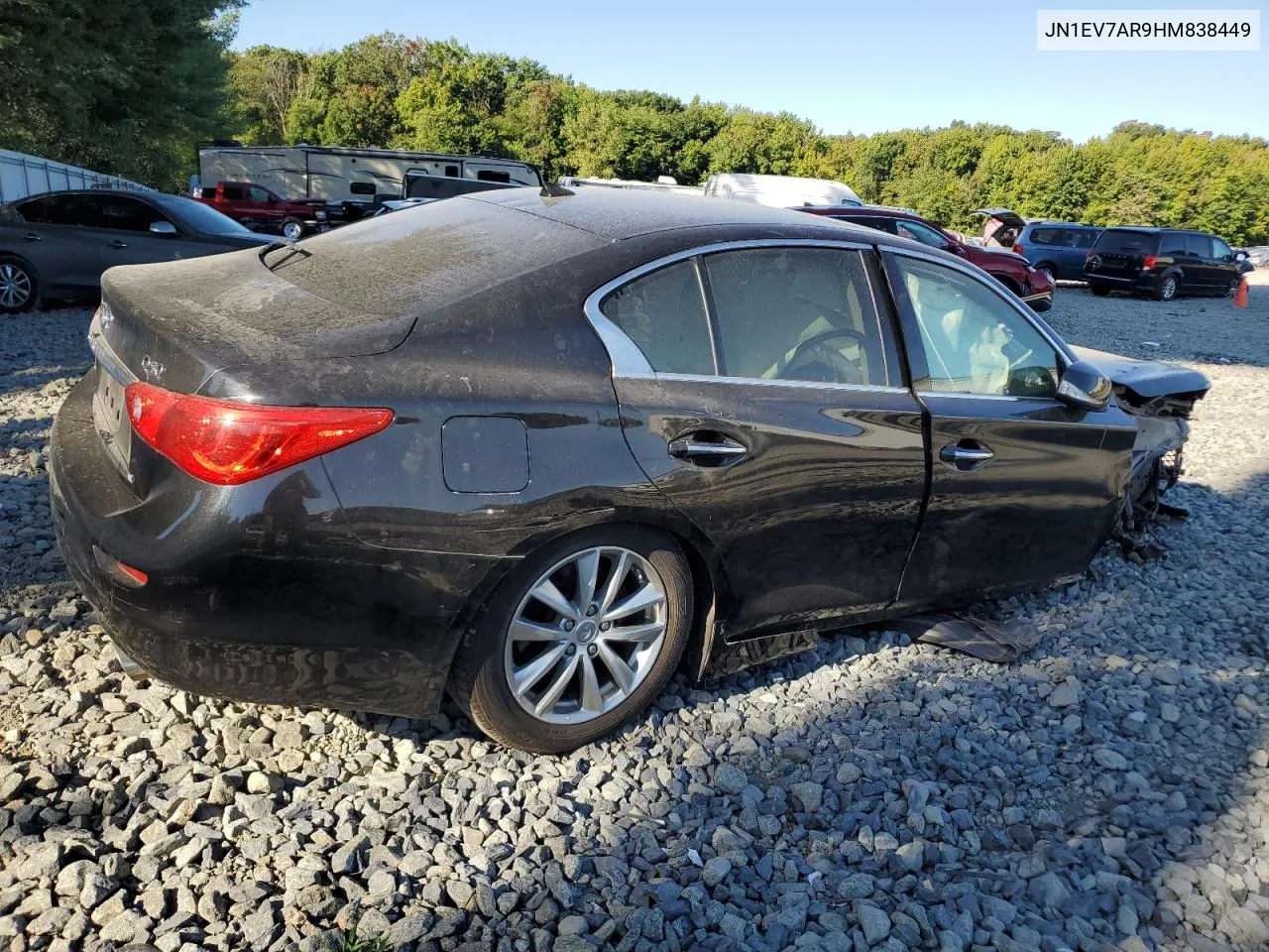 2017 Infiniti Q50 Premium VIN: JN1EV7AR9HM838449 Lot: 70853874